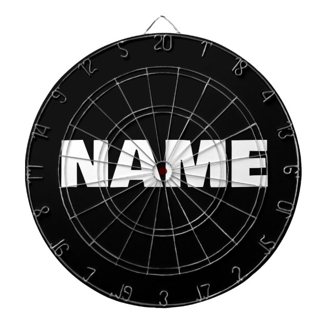 Customizable minimalistic initials name dartboard (Front)