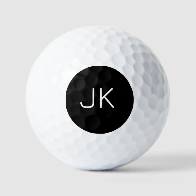 Customizable minimalistic initials name golf balls (Front)