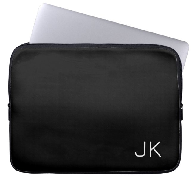 Customizable minimalistic initials name laptop sleeve (Front)