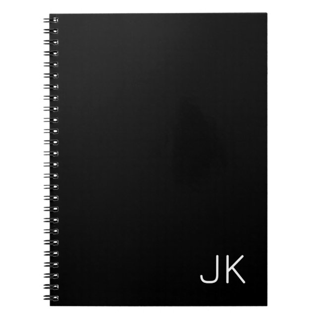 Customizable minimalistic initials name notebook (Front)