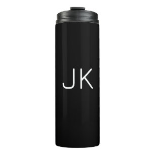 Customizable minimalistic initials name thermal tumbler