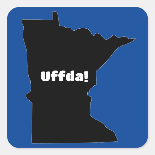 Customizable Minnesota Uffda Stickers (Front)