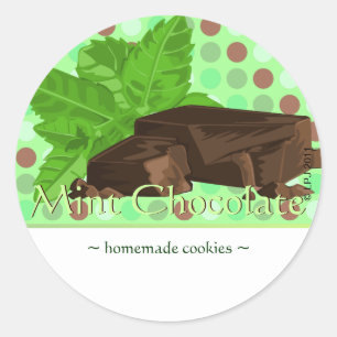 Customizable Mint Chocolate Stickers