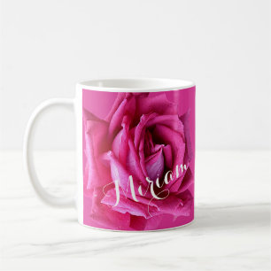 Customizable Miriam name hot pretty pink rose cute Coffee Mug