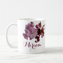 Customizable Miriam name pretty pink blossom flora