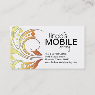 Customizable Mobile Tanning Business Cards