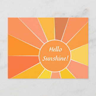 Customizable Modern Abstract Sun Design | Postcard