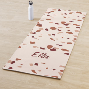 Customizable Modern Boho Terrazzo Pattern Yoga Mat