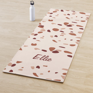 Customizable Modern Boho Terrazzo Pattern Yoga Mat