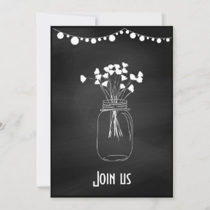 Customizable Modern Chalkboard Wedding Invitation