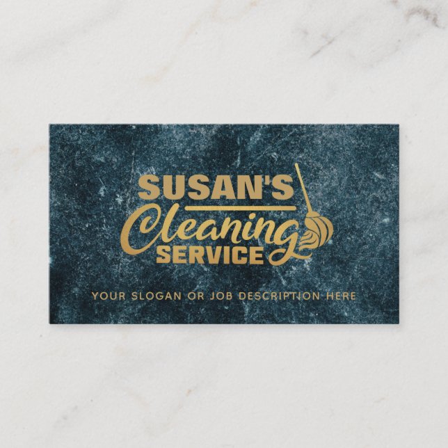 Customizable Modern Cleaning Business Cards (Front)