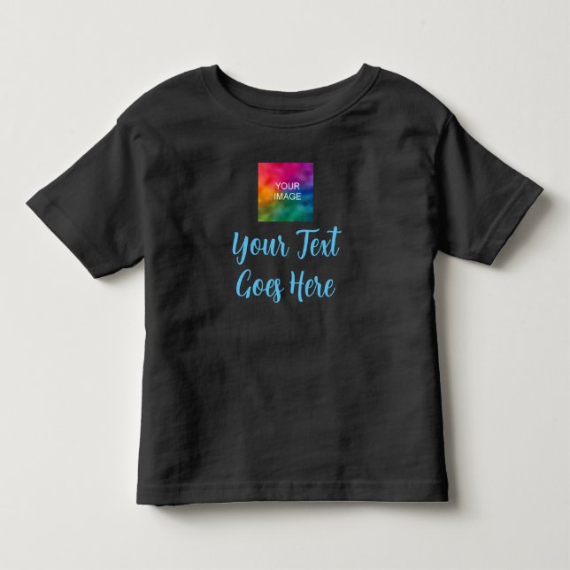 Customizable Modern Elegant Template Script Baby Toddler T-shirt (Front)