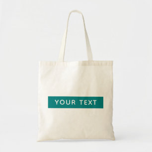 Customizable Modern Elegant Template Teal Green Tote Bag