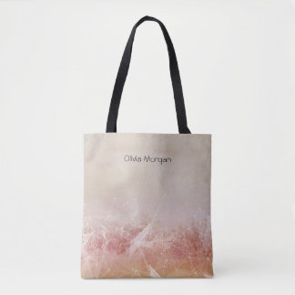 Customizable Modern Geometric Tote Bag with Name