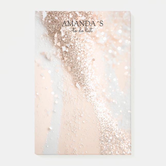 Customizable Modern Glitter Notes (Front)