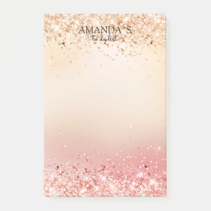 Customizable Modern Glitter Post-it Notes