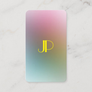 Customizable Modern Monogram Colourful Template Business Card