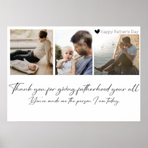 Customizable Modern Photo Collage Father's Day Gif Poster