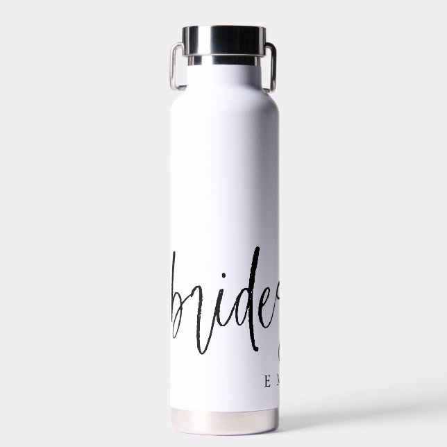 Customizable Modern Script Bridesmaid Gift  Water Bottle (Front)