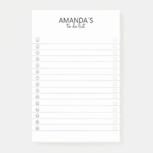 Customizable Modern Simpel White  Post-it Notes