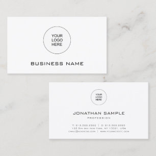 Customizable Modern Simple Logo Here Template Business Card