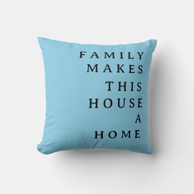 Customizable Modern Sky Blue Sofa Decorative Throw Pillow (Front)