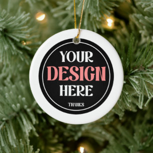 Customizable, modern, sleek & timeless ceramic ornament