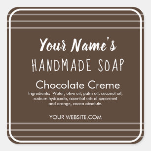 Customizable Modern Soap Label Minimal Stripes