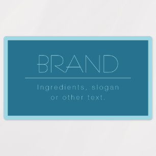 Customizable Modern Text Ocean & Robin Egg Blue