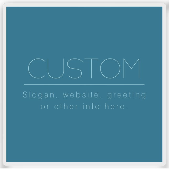 Customizable Modern Text | Ocean & Robin Egg Blue (Front)