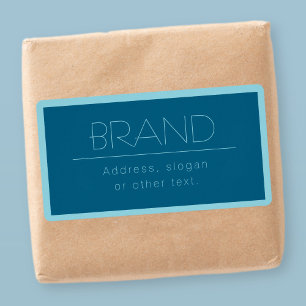 Customizable Modern Text Ocean & Robin Egg Blue