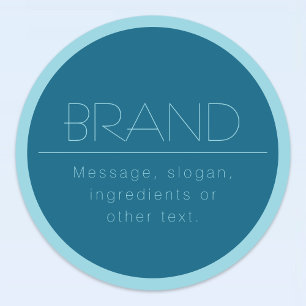 Customizable Modern Text   Ocean & Robin Egg Blue