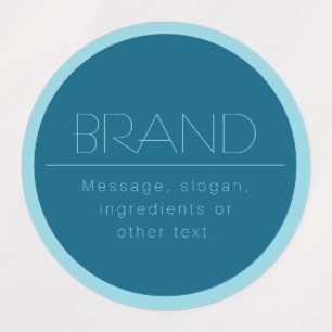 Customizable Modern Text Ocean & Robin Egg Blue