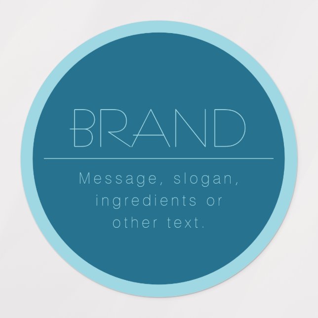 Customizable Modern Text | Ocean & Robin Egg Blue (Design 3)