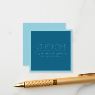Customizable Modern Text   Ocean & Robin Egg Blue Enclosure Card