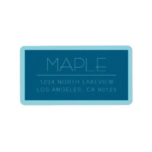 Customizable Modern Text   Ocean & Robin Egg Blue Label