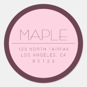Customizable Modern Text w/Border Classic Round Sticker