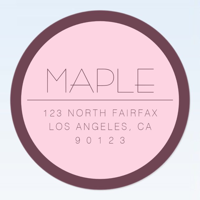 Customizable Modern Text w/Border Classic Round Sticker (Creator Uploaded)