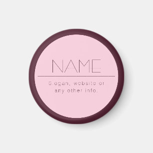 Customizable Modern Text w/Border Magnet