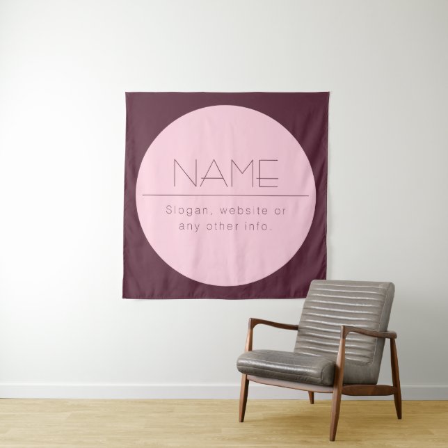 Customizable Modern Text w/Border Tapestry (In Situ)