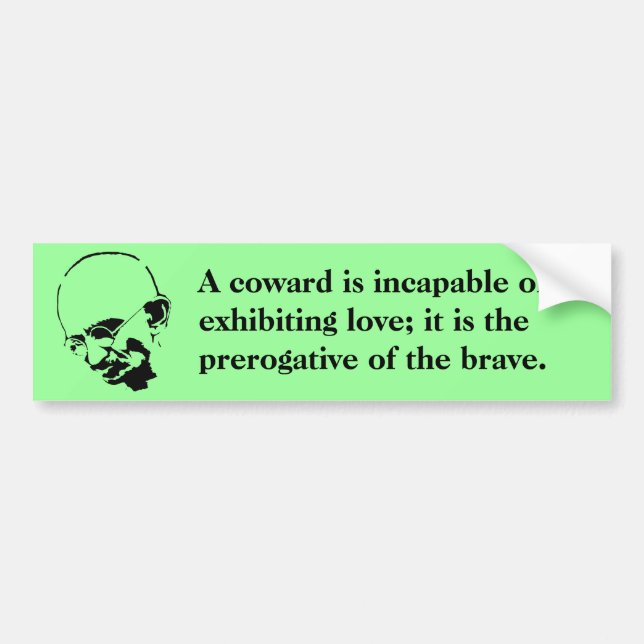 Customizable Mohandas Gandhi Quote Bumper Sticker (Front)
