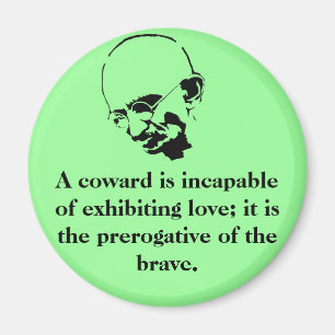 Customizable Mohandas Gandhi Quote Magnet