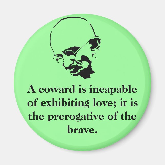 Customizable Mohandas Gandhi Quote Magnet (Front)