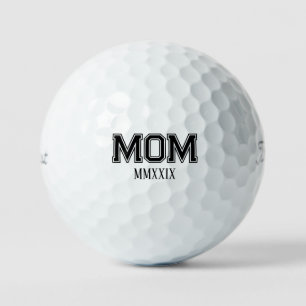 Customizable 'Mom' Established Roman Numerals Gift Golf Balls