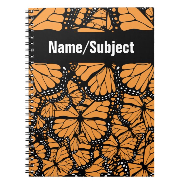 Customizable Monarch Butterflies Notebook (Front)