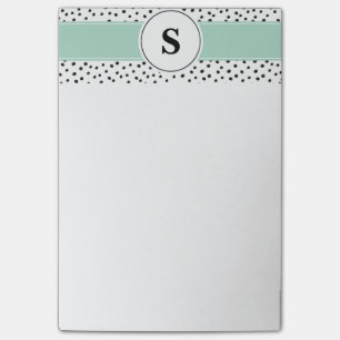 Customizable Monogram 4x6 Post-It Pad Notes