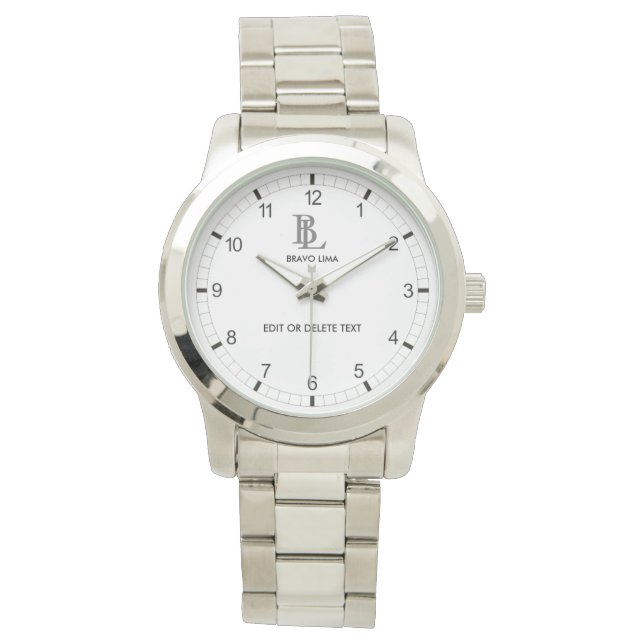 Customizable Monogram and Name Watch (Front)
