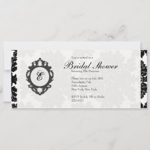 Customizable Monogram Bridal Shower Invitatation Invitation