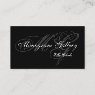 Customizable Monogram Business Card