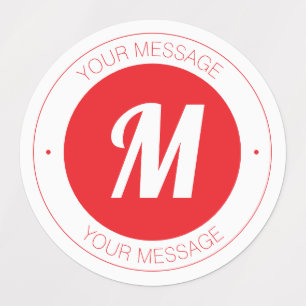 Customizable Monogram & Circular Text Template